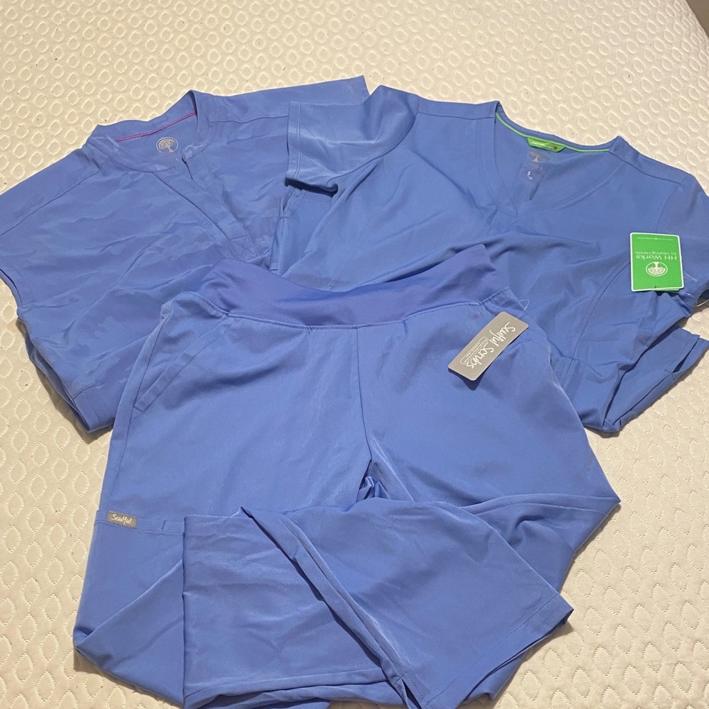 Blue Scrub Set of three